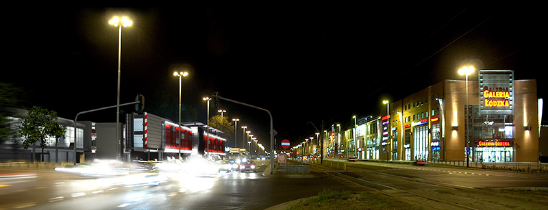 Wizualizacja noc, w tle Galeria dzka