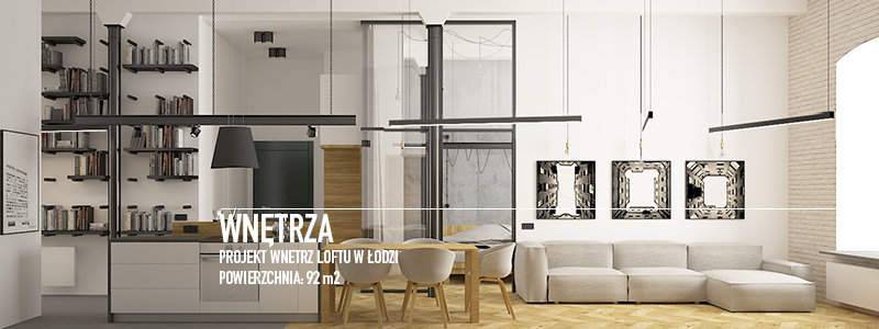 Projekt wntrz loftu w odzi