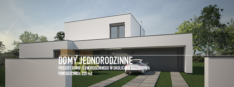 Projekt domu z paskim dachem